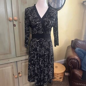 Black/White Floral Dress